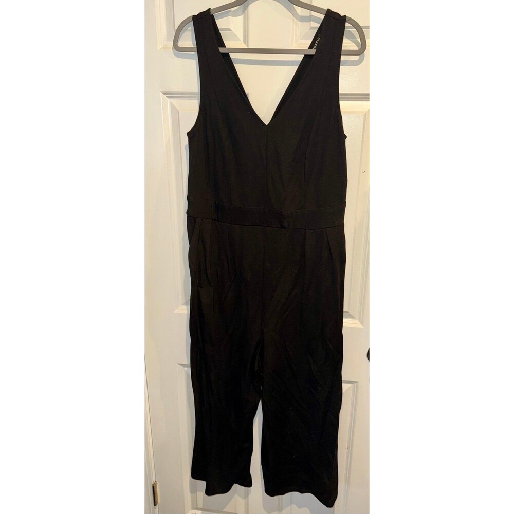 Torrid Women's Plus Size Deep Black Studio Refined Surplice Jumpsuit Size 1X
